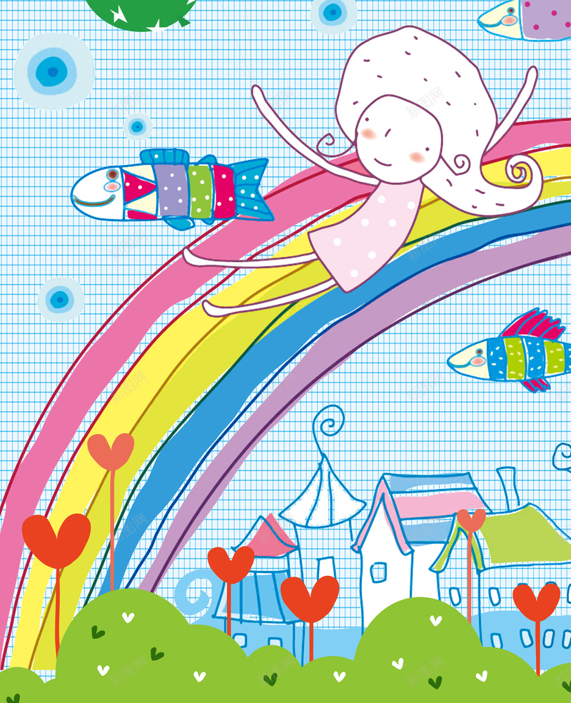 幼儿园卡通人物展板jpg设计背景_新图网 https://ixintu.com 幼儿园展板背景 卡通人物背景 卡通 手绘 童趣