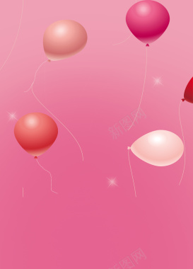 妇女节气球海报背景素材背景