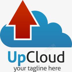 企业图标矢量图蓝色云朵logo图标高清图片