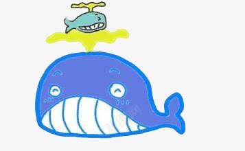 卡通可爱鲸鱼png免抠素材_新图网 https://ixintu.com 卡通 可爱 蓝色 鲸鱼