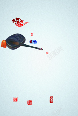 中国水墨文化元素海报背景背景