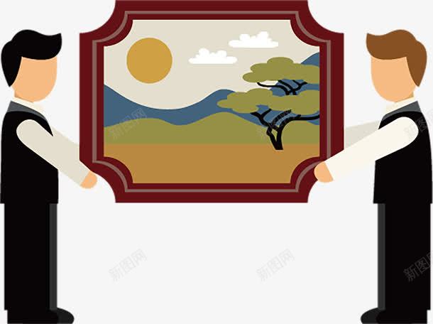 两个手拿艺画术的人png免抠素材_新图网 https://ixintu.com 两个人 艺术画