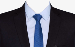 领带证件照黑色西装领带蓝色高清图片
