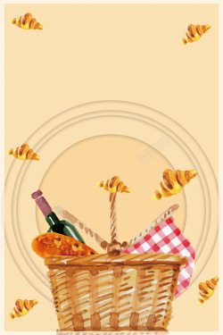 糕点店海报卡通手绘美食面包高清图片