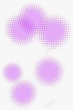 紫色卡通梦幻花朵素材