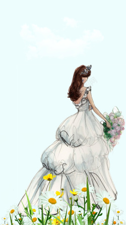 h婚纱唯美婚纱H5分层背景高清图片