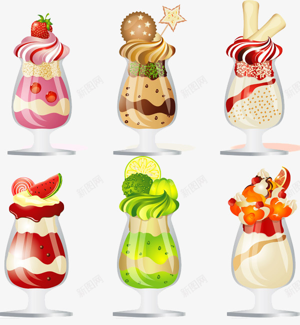 夏日美味的冰淇淋png免抠素材_新图网 https://ixintu.com 冰淇淋 夏天 美味 解暑