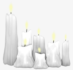 为死者哀悼白色蜡烛高清图片