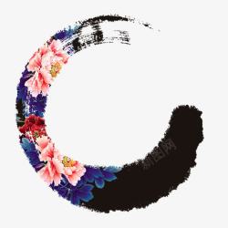 藏花藏花墨画高清图片
