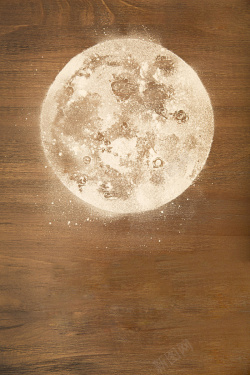 中秋节大促木板浪漫月亮中秋节高清图片