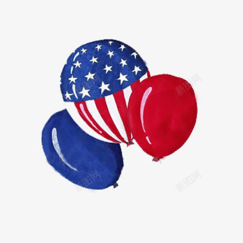 国旗气球png免抠素材_新图网 https://ixintu.com 国旗气球 手绘气球 气球 气球涂鸦 气球简笔画 简笔画 蓝红色气球