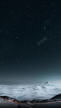 手机自然之音APP夜晚星空APP手机端H5背景高清图片