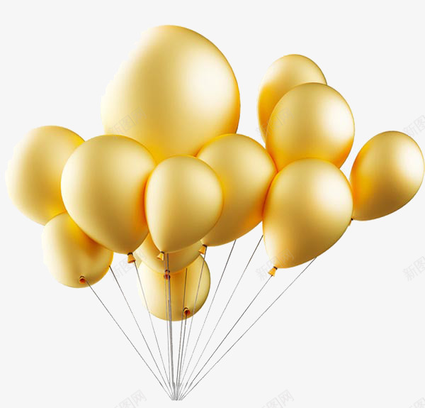 六一儿童节金色的气球png免抠素材_新图网 https://ixintu.com 儿童节 六一 气球 金气球 金色