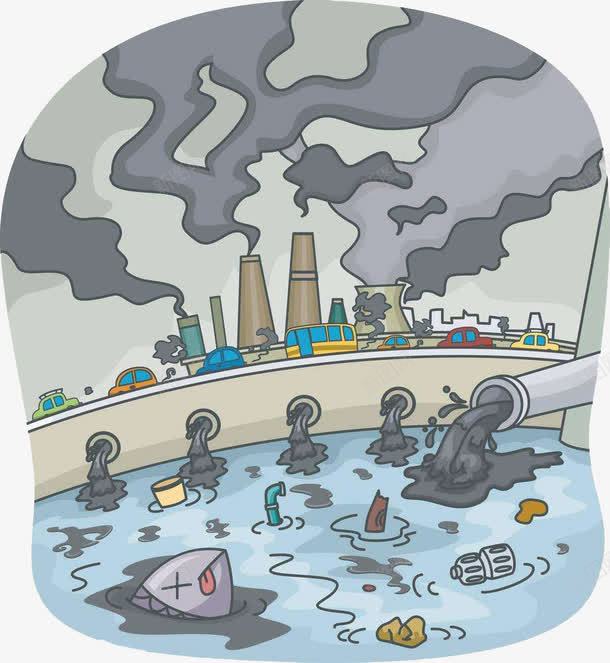 污染气体污染水源工厂png免抠素材_新图网 https://ixintu.com 卡通排污 排污 排污工厂 污染水源 污染空气