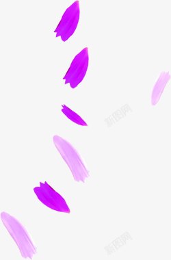 海报夏日花瓣紫色效果素材