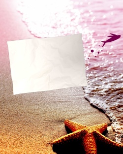 黄昏沙滩浪漫黄昏海边沙滩背景高清图片