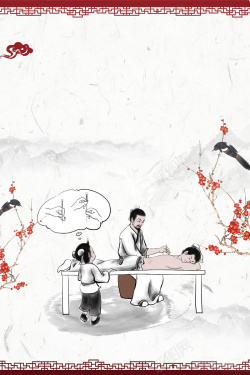 中国针灸中医中国风针灸文化海报高清图片