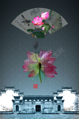 纹理中国风海报背景素材背景