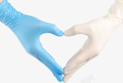 丁腈一次性橡胶丁腈手套呵护心型高清图片