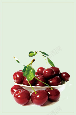 樱桃水果宣传海报背景背景