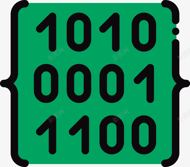 一串绿色二进制代码矢量图eps免抠素材_新图网 https://ixintu.com 二进制 二进制PNG 代码 矢量二进制 矢量代码 程序员 绿色代码 矢量图
