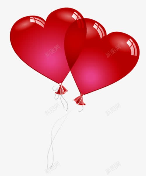 24情人节爱心气球png免抠素材_新图网 https://ixintu.com 气球 爱心 玩具 红色