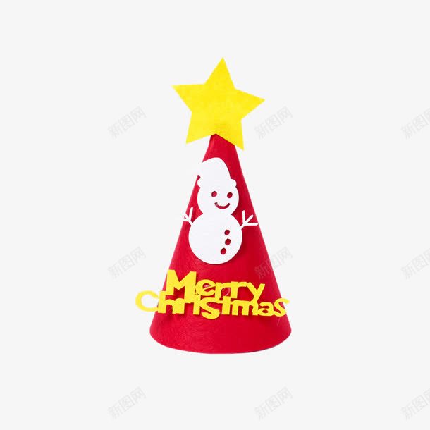 圣诞元素图标红色星星帽png_新图网 https://ixintu.com 免扣素材 圣诞 圣诞素材 帽子素材 星星帽子 红色