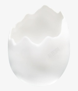 白色残破蛋壳素材