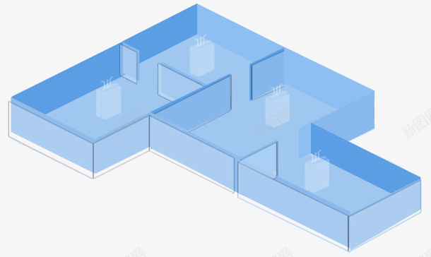 房间空间示意透明图png免抠素材_新图网 https://ixintu.com 房 空 间 间示意透明图