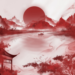 绘画松树免扣素材中国风古风水墨山水高清图片