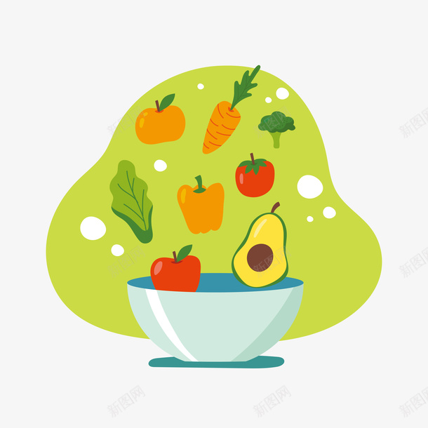 蔬菜水果插画图标png免抠素材_新图网 https://ixintu.com 插画 水果 蔬菜 食物