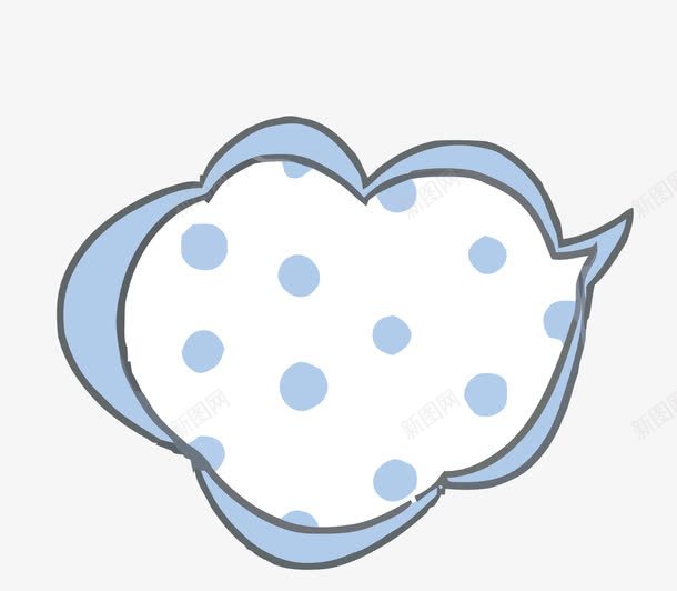 云朵对话框png免抠素材_新图网 https://ixintu.com 云朵 对话框 蓝色