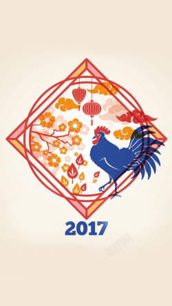 鸡年春节素材2017年鸡年矢量图H5背景高清图片