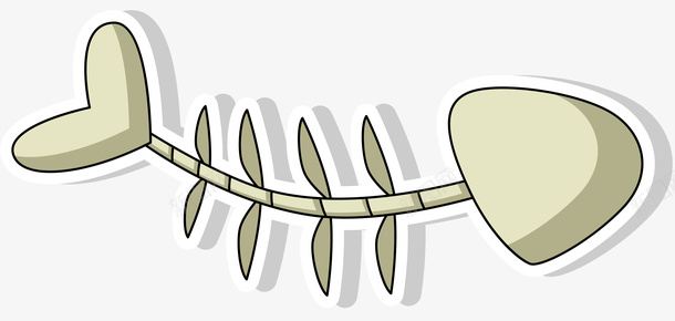 柔软的卡通鱼骨png免抠素材_新图网 https://ixintu.com 卡通 卡通鱼骨 扁平风格 柔软 灰色鱼骨 矢量鱼骨 鱼刺 鱼刺骨头