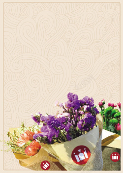 薰衣草的女人三八节花束简约海报背景高清图片