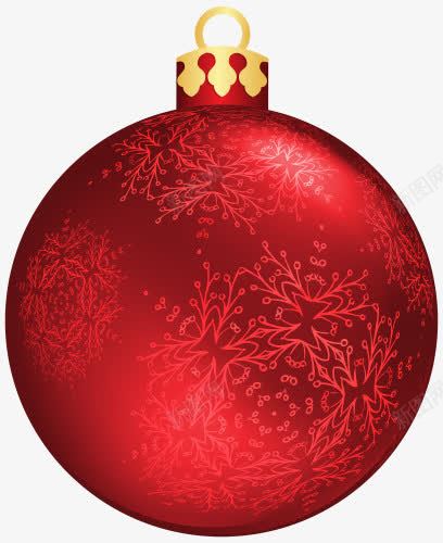 红色圣诞球png免抠素材_新图网 https://ixintu.com 圣诞装饰球 圣诞装饰素材 花球 花纹球
