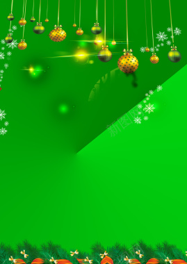 圣诞狂欢绿色背景背景