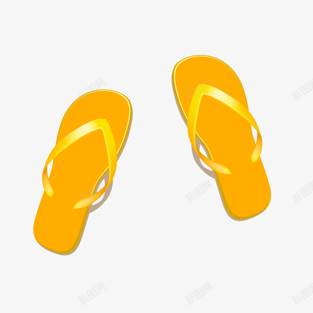 黄色拖鞋png免抠素材_新图网 https://ixintu.com png图形 png装饰 拖鞋 装饰 鞋子 黄色