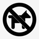 没有狗没有狗允许动物关闭取消停素材