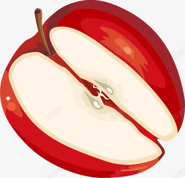 手绘红色苹果png免抠素材_新图网 https://ixintu.com 免抠PNG 手绘 水彩 水果 简约 红色 苹果