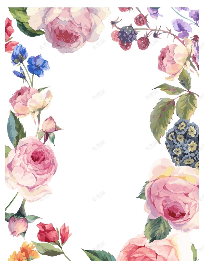 夏季新品海报背景psd设计背景_新图网 https://ixintu.com 夏季上新 春夏新品 水粉 粉色 绿色 花朵