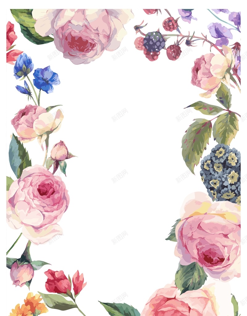 夏季新品海报背景psd设计背景_新图网 https://ixintu.com 夏季上新 春夏新品 水粉 粉色 绿色 花朵