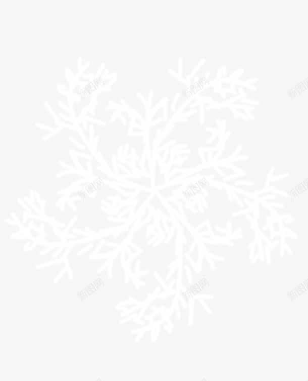 手绘圣诞装饰雪花png免抠素材_新图网 https://ixintu.com 圣诞 手绘 白色 雪花