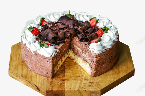 巧克力水果木托蛋糕png免抠素材_新图网 https://ixintu.com 女孩 巧克力水果蛋糕 水果蛋糕 草莓蛋糕 蛋糕