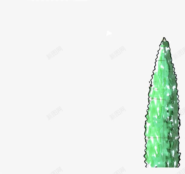 绿色树木彩绘风格png免抠素材_新图网 https://ixintu.com 彩绘 树木 绿色 风格