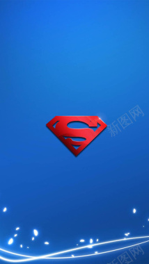 蓝色背景上超人的符号H5背景背景