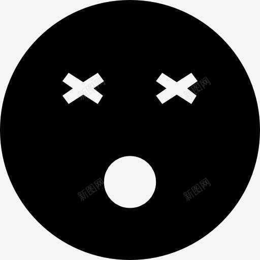 惊讶的表情的脸黑图标png_新图网 https://ixintu.com 十字架 山楂Emoji填补 惊讶 接口 眼睛 脸 表情 表情符号 面孔 黑