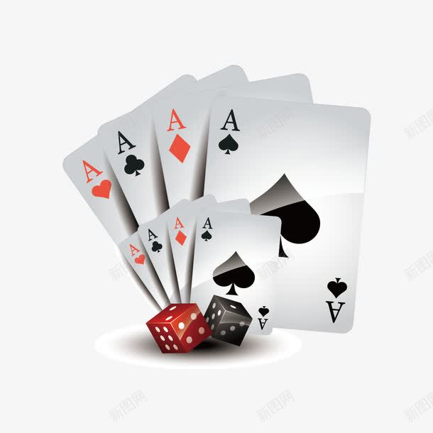 骰子和纸牌png免抠素材_新图网 https://ixintu.com 玩牌 纸牌 骰子
