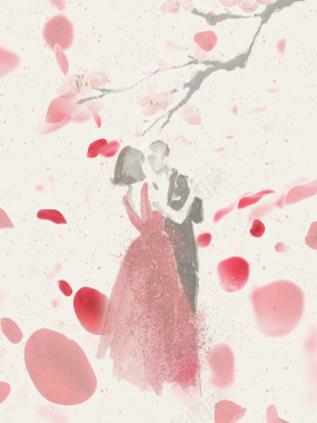 粉浪漫花朵38女人节促销宣传海报背景背景