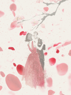 浪漫女生节粉浪漫花朵38女人节促销宣传海报背景高清图片